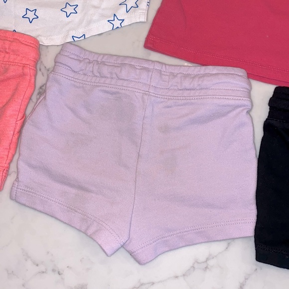 7 Piece Set Cat & Jack Carter’s Girl’s Play Bundle: 2 t-shirts, 5 shorts (2T) - Picture 8 of 8